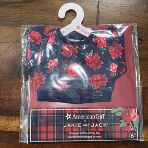 American Girl X Janie and Jack Wrapped in Roses Party Top For 18 Inch Doll -NEW!